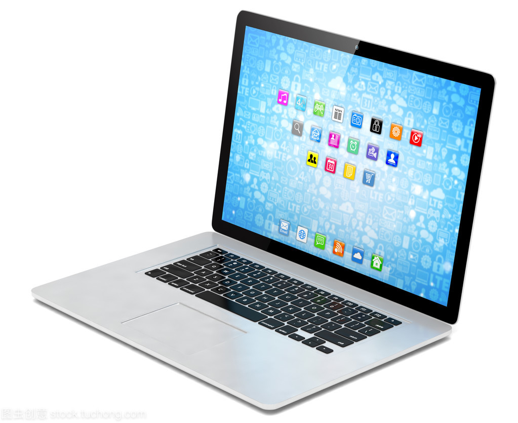 蓝色壁纸笔记本电脑 技术与美学的完美融合